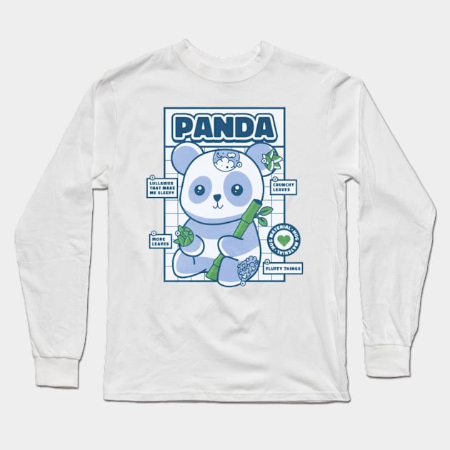 Anatomy of a Panda Long Sleeve T-Shirt by Digital-Zoo